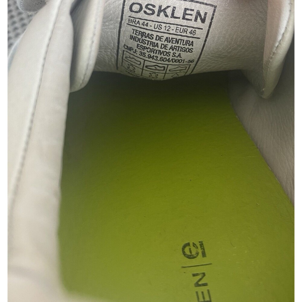Osklen Riva Lona Sneakers Mens 12 White Leather Lace Up Low Top Casual - Picture 13 of 14